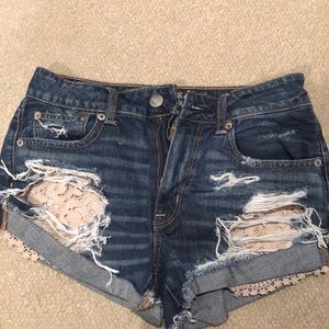 Denim shorts